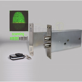Врезной электронный биометрический замок невидимка Титан-Battery Internal Biometric с врезным блоком управления